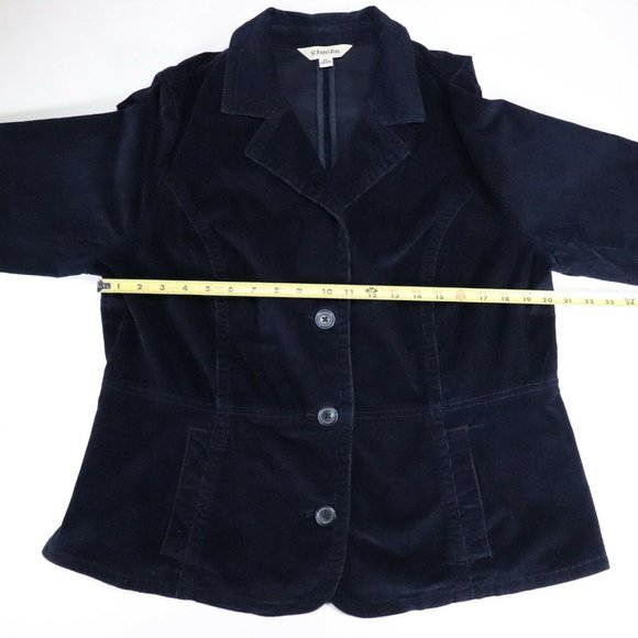 St John Bay Womens Navy Blue Jacket Button Down Bl - Picture 5 of 6